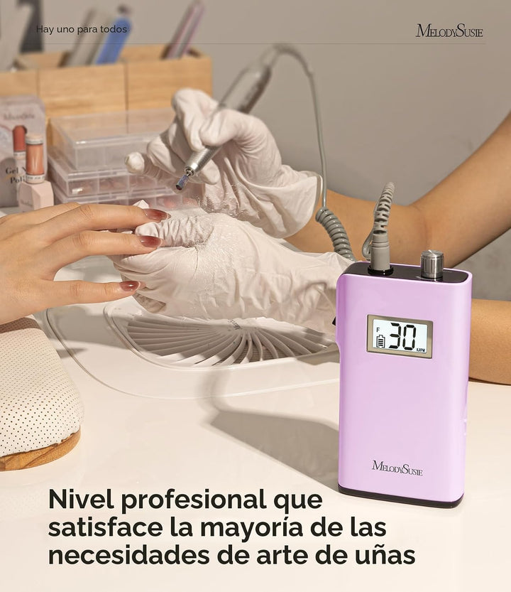 MelodySusie Taladro de uñas de nivel de entrada con clip, inalámbri...