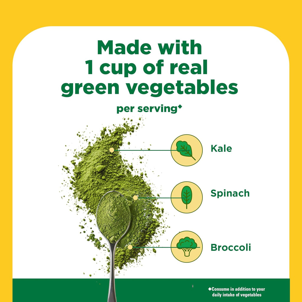 Nature Made Polvo Super Greens con mezcla de bebida de fibra prebiótica