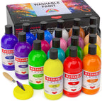 Juego de pintura lavable de 18 colores para niños