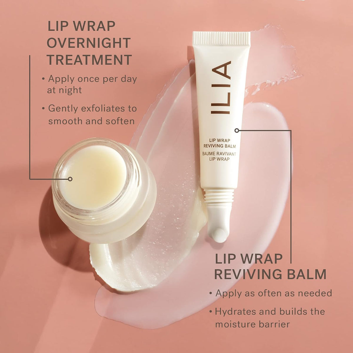 ILIA - Bálsamo revitalizante para labios | Hidrata, suave, regordet...