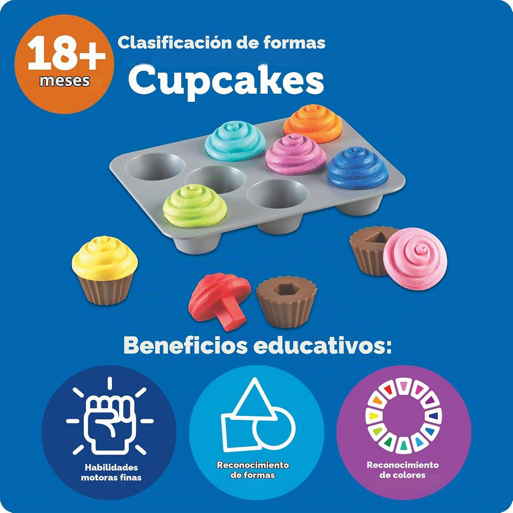 Clasificación de formas en forma de madalenas, Smart Snacks de Learning Resources