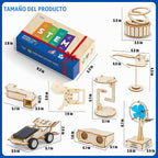 LUCKY GUESS Kit de ciencia STEM 8 en 1 para niños, experimentos solares y