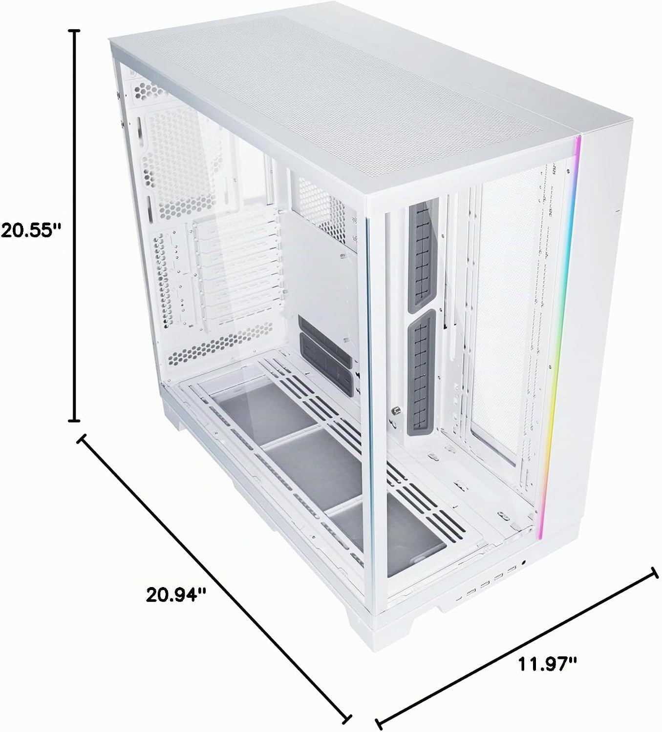 Lian Li Dynamic EVO XL - Hasta 280mm E-ATX Placa base - Tiras de il...