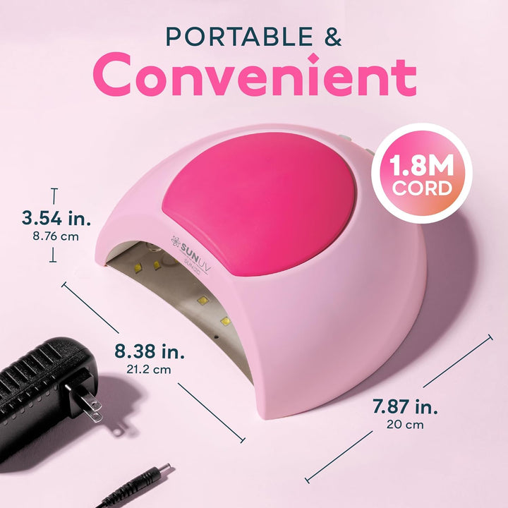 SUNUV Lámpara de uñas LED UV con 4 ajustes de temporizador, 33 luce...