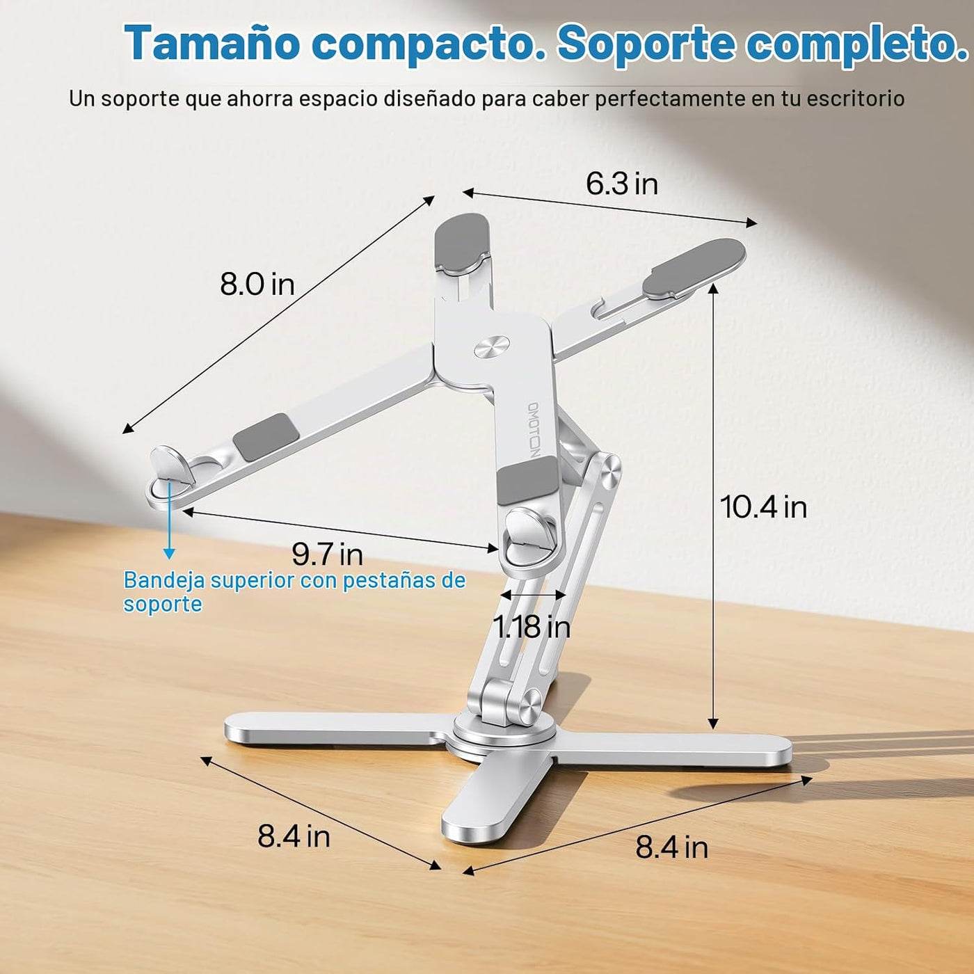 OMOTON LA10 360° giratorio portátil soporte elevador plegable para...