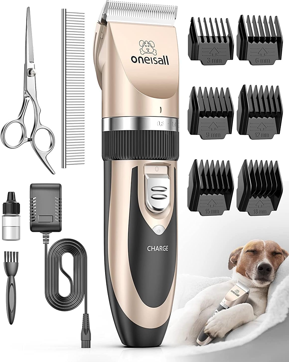 oneisall Kit de aseo para perros de bajo ruido para perros, gatos, mascotas