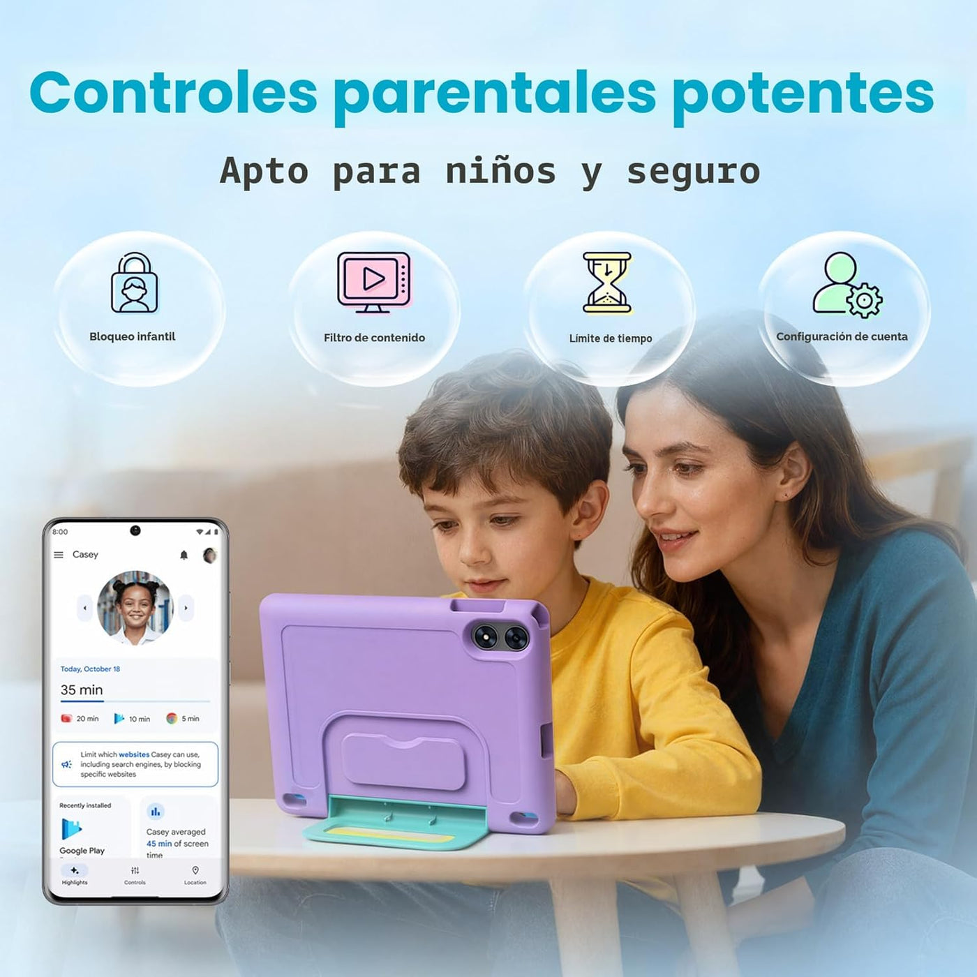 SHARECLOUD Tablet para niños de 10 pulgadas, tableta Android para n...