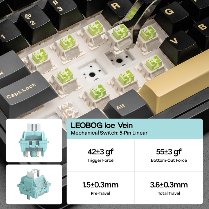 EPOMAKER X Aula EA75 MAX Wireless Gaming Keyboard with Screen &amp;...