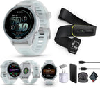 Garmin Forerunner 570 Reloj inteligente para correr 1.654 in (azul nube) Paquete M-XL