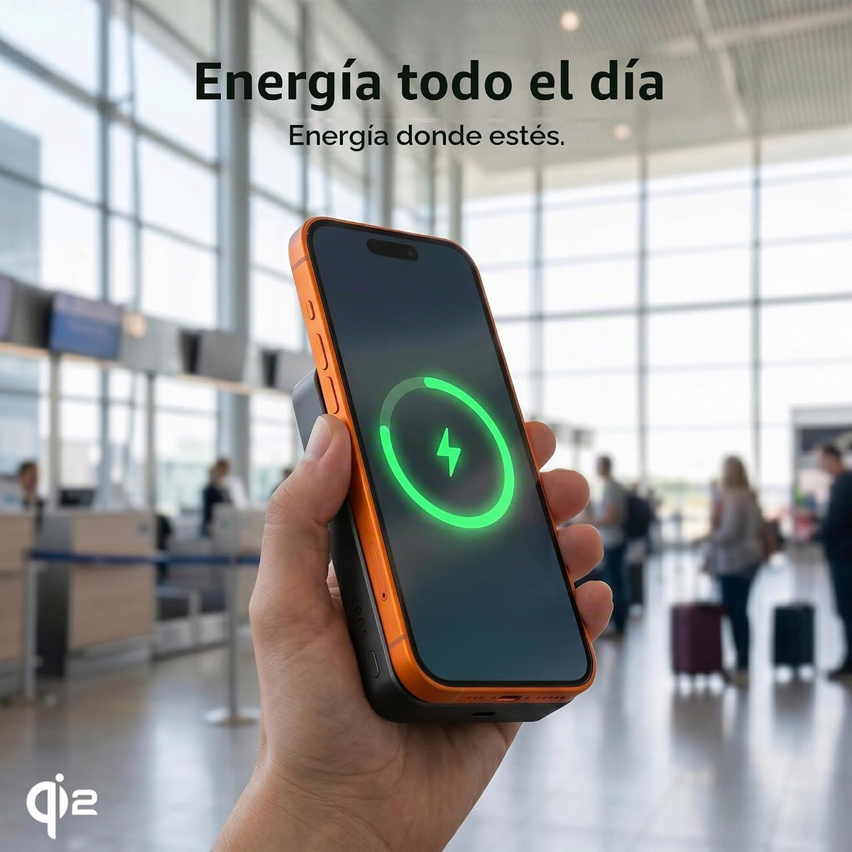 ZENS Cargador de batería magnético de 10000 mAh, MagSafe Qi2 cargador inalámbrico de 15 W + cargador portátil de aluminio delgado USB-C de 20 W para iPhone Air/17/16/15/14/13/12 y AirPods, cable de 12