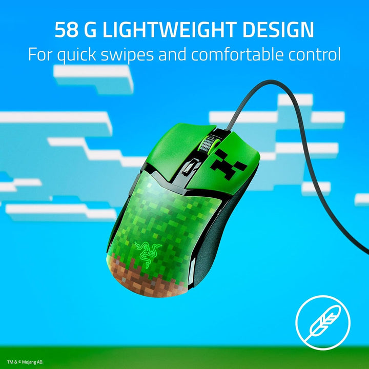 Ratón Razer Cobra con cable para juegos: 58g ultra ligero - Interru...