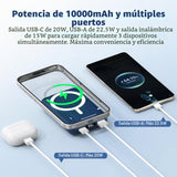 Azmuth Banco de energía magnético, 10000 mAh para batería MagSafe,...