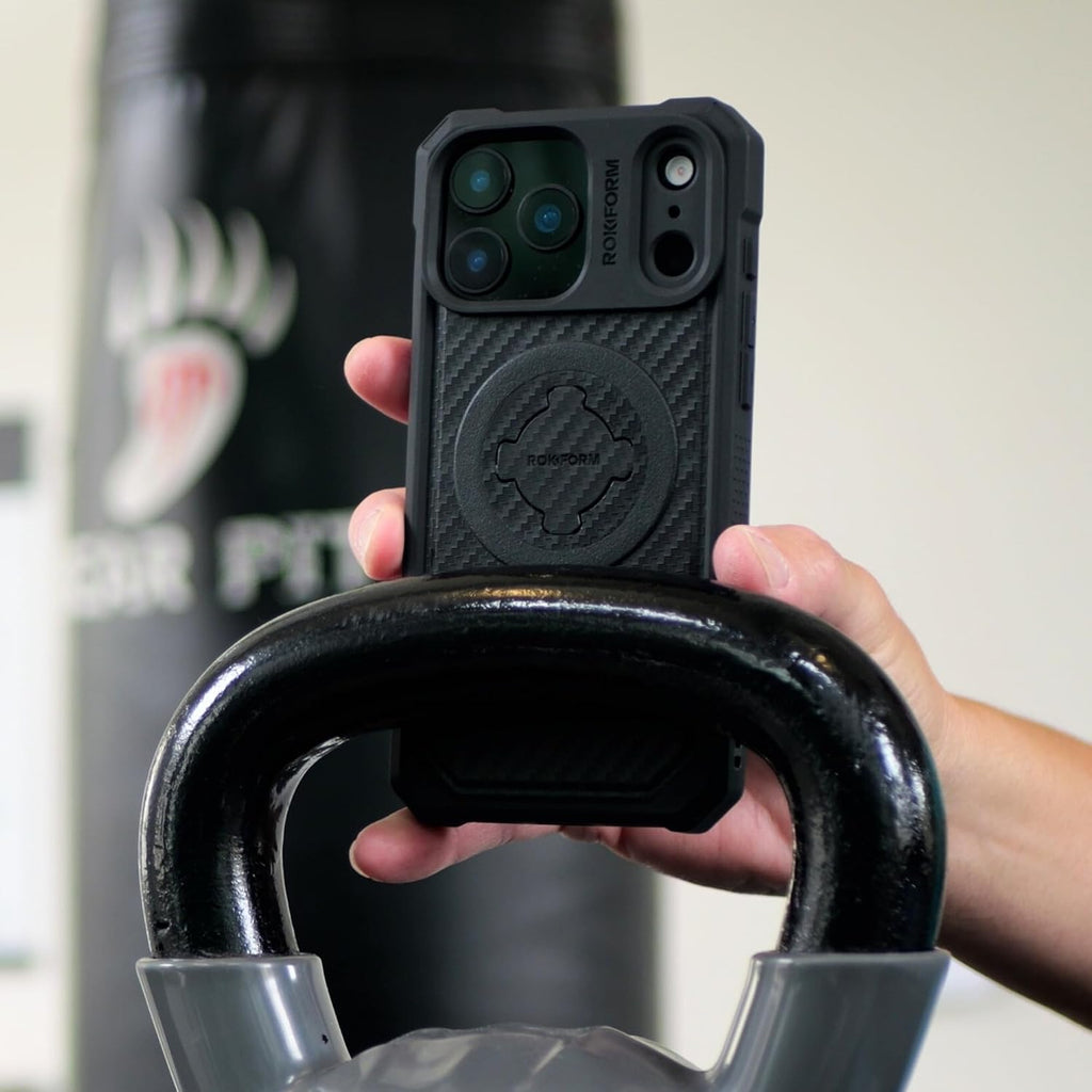 Rokform - Carcasa resistente para iPhone 17 Pro Max, magnética + RokLock (negro)