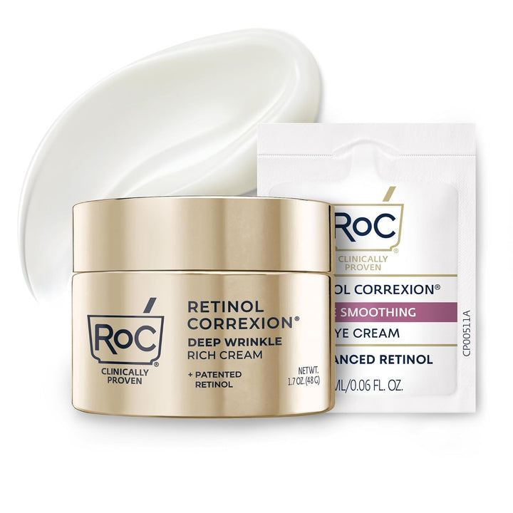 RoC Crema Rica para Arrugas Profundas, Sin Fragancia, Crema Reafirm...