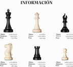Juego de ajedrez para torneo A&A / Tablero de ajedrez plegable de silicona de 20'x20' / Piezas clásicas Staunton de plástico con peso cuádruple de 3.75'' de altura del rey / Bolsa de almacenamiento