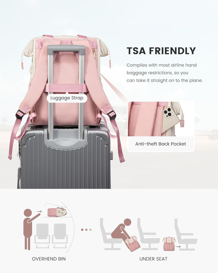 LOVEVOOK Mochila para laptop para mujeres, mochila de trabajo conve...