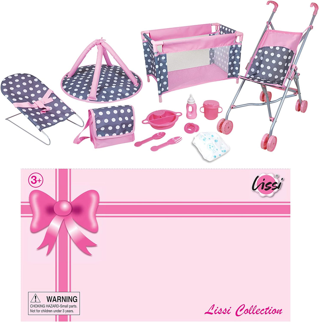 Lissi Juego de 5 piezas para muñecas de lujo con accesorios