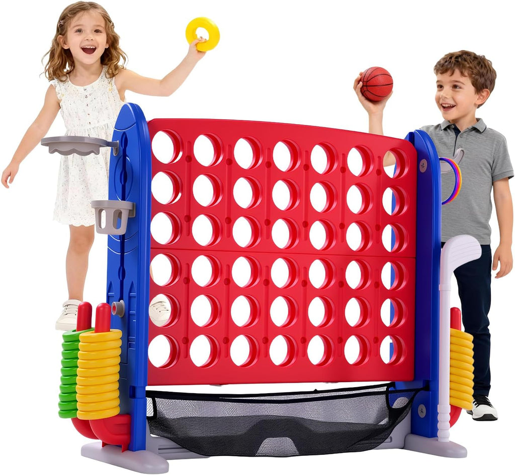 Juego gigante 4 en una fila, altura ajustable al aire libre conecta cuatro