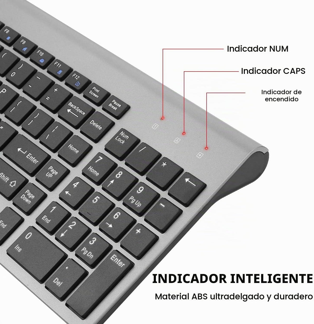 cimetech Combo de teclado y mouse inalámbricos, juego de teclado er...