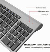 cimetech Combo de teclado y mouse inalámbricos, juego de teclado er...