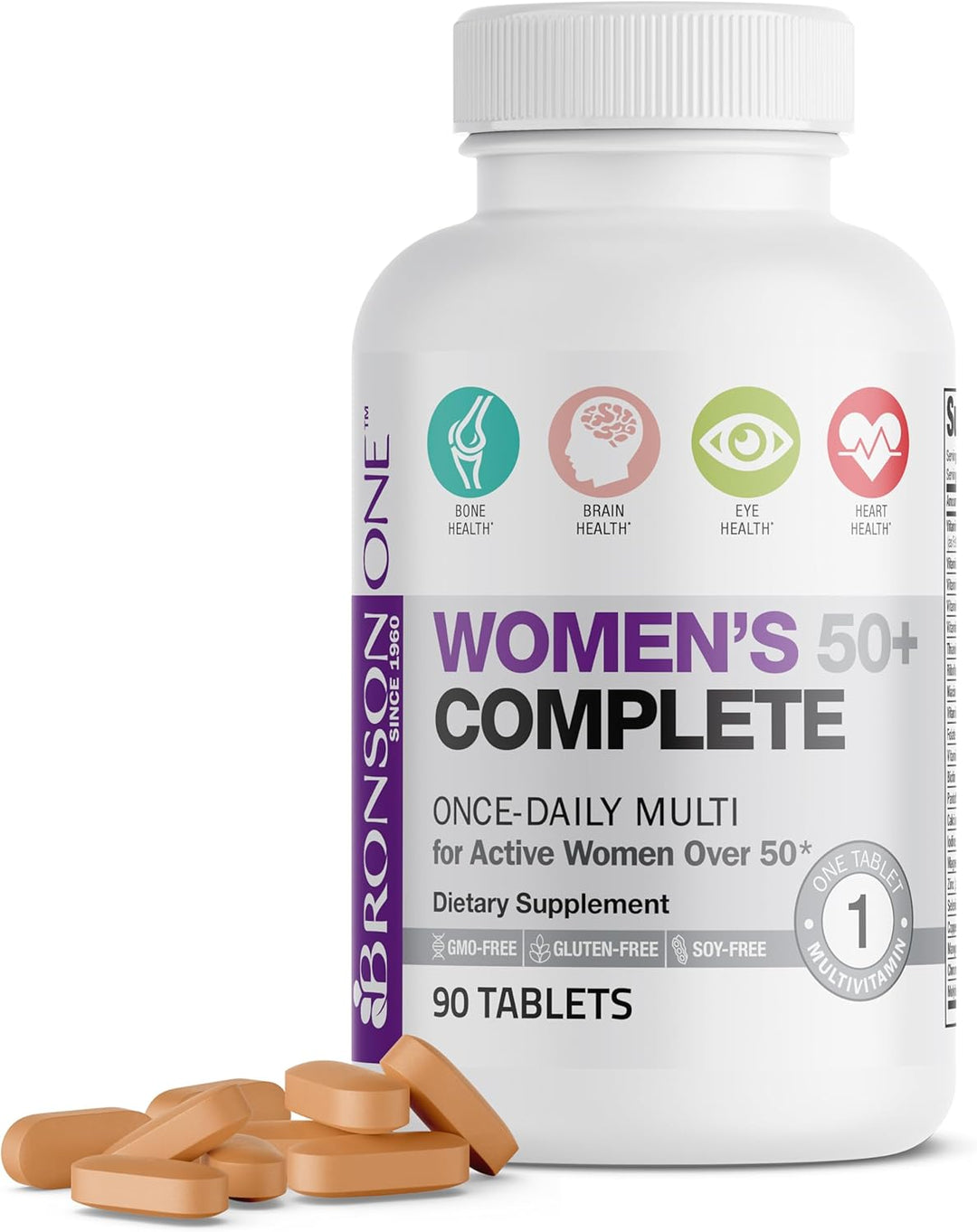 Bronson ONE Daily Multivitamínico Multimineral Completo 50+ para mu...