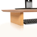 Almohadilla de escritorio de cuero y soporte para monitor
