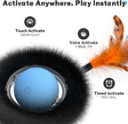 Juguete interactivo para gatos de interior, bola activada por movimiento y