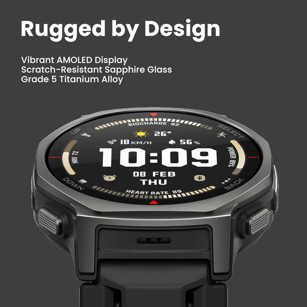 Amazfit T-Rex 3 Pro - Reloj inteligente, cristal de zafiro AMOLED de 1.32 pulgadas, iOS/Android