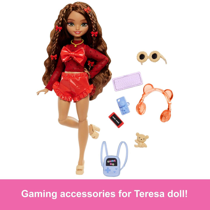 Set de juego Barbie Dream Besties, muñeca posable Teresa de moda co...