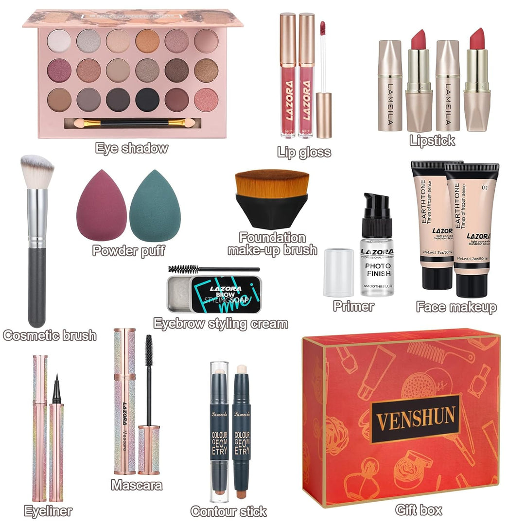 venshun Kit de maquillaje para mujeres, kit completo de maquillaje...
