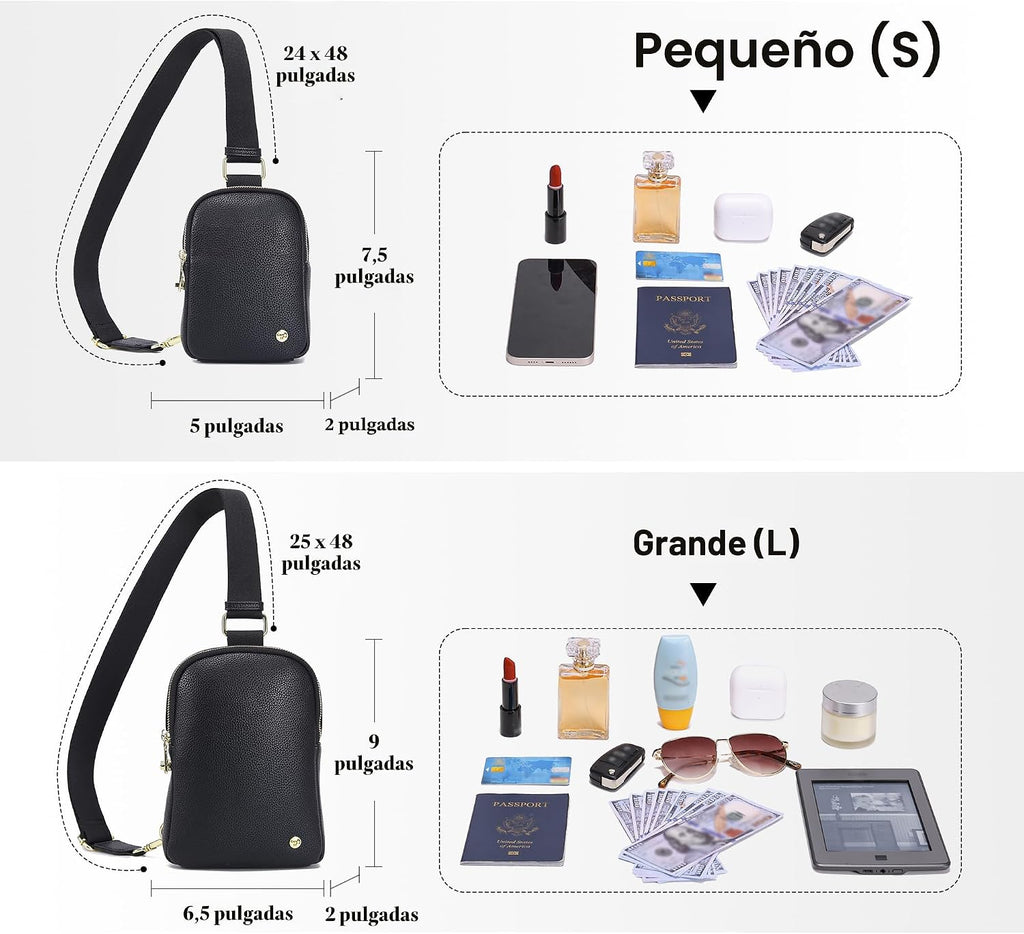 Bolso cruzado antirrobo para mujer, bolso bandolera pequeño
