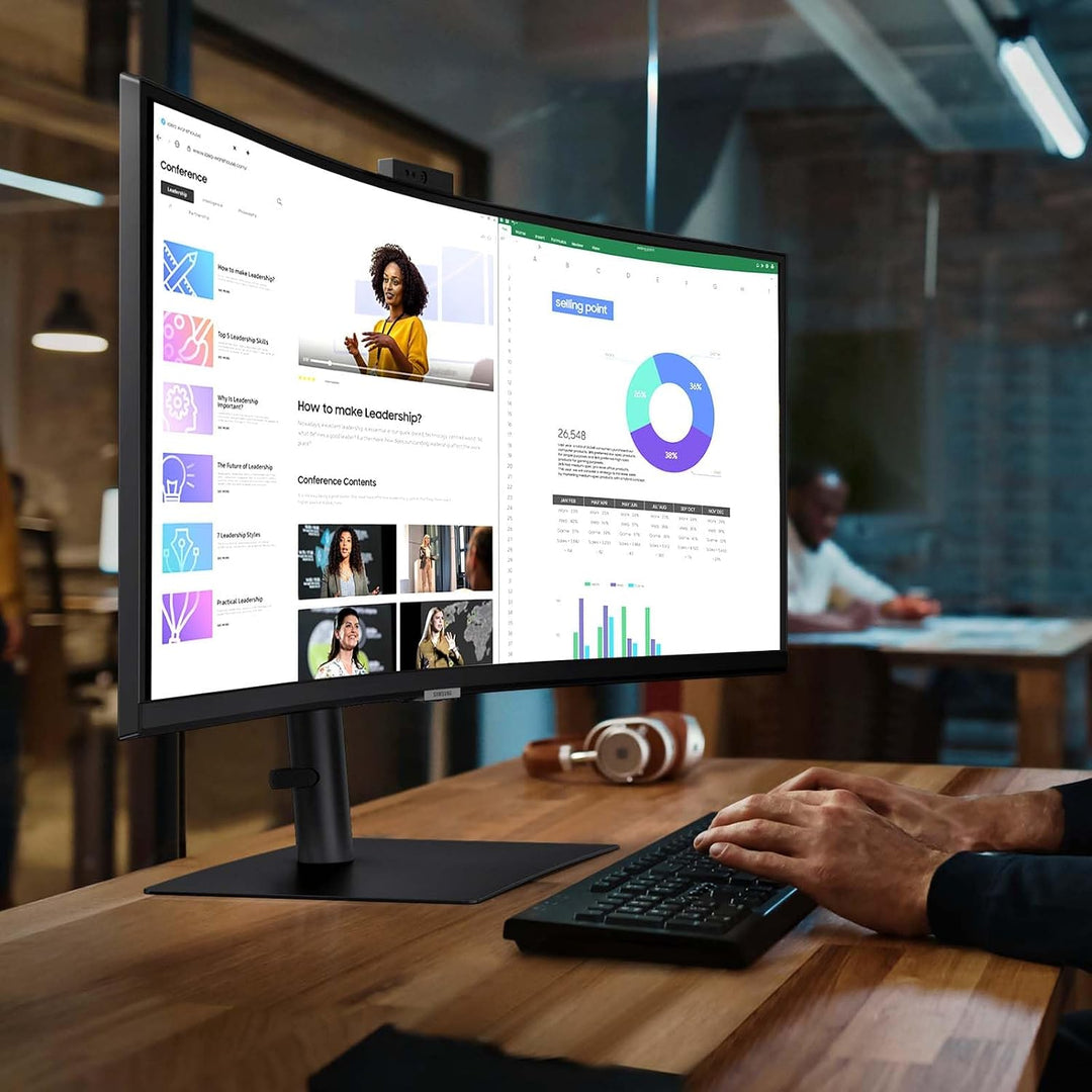 Samsung ViewFinity (S65VC) Series Ultra-WQHD Monitor curvo para com...