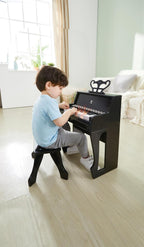 Hape Aprende con luces Piano negro con taburete