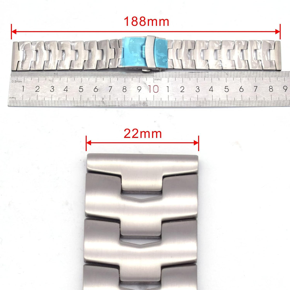 THEAGE Correa de reloj de titanio sólido para hombre y mujer, correas de reloj de titanio puro de 0.866 in