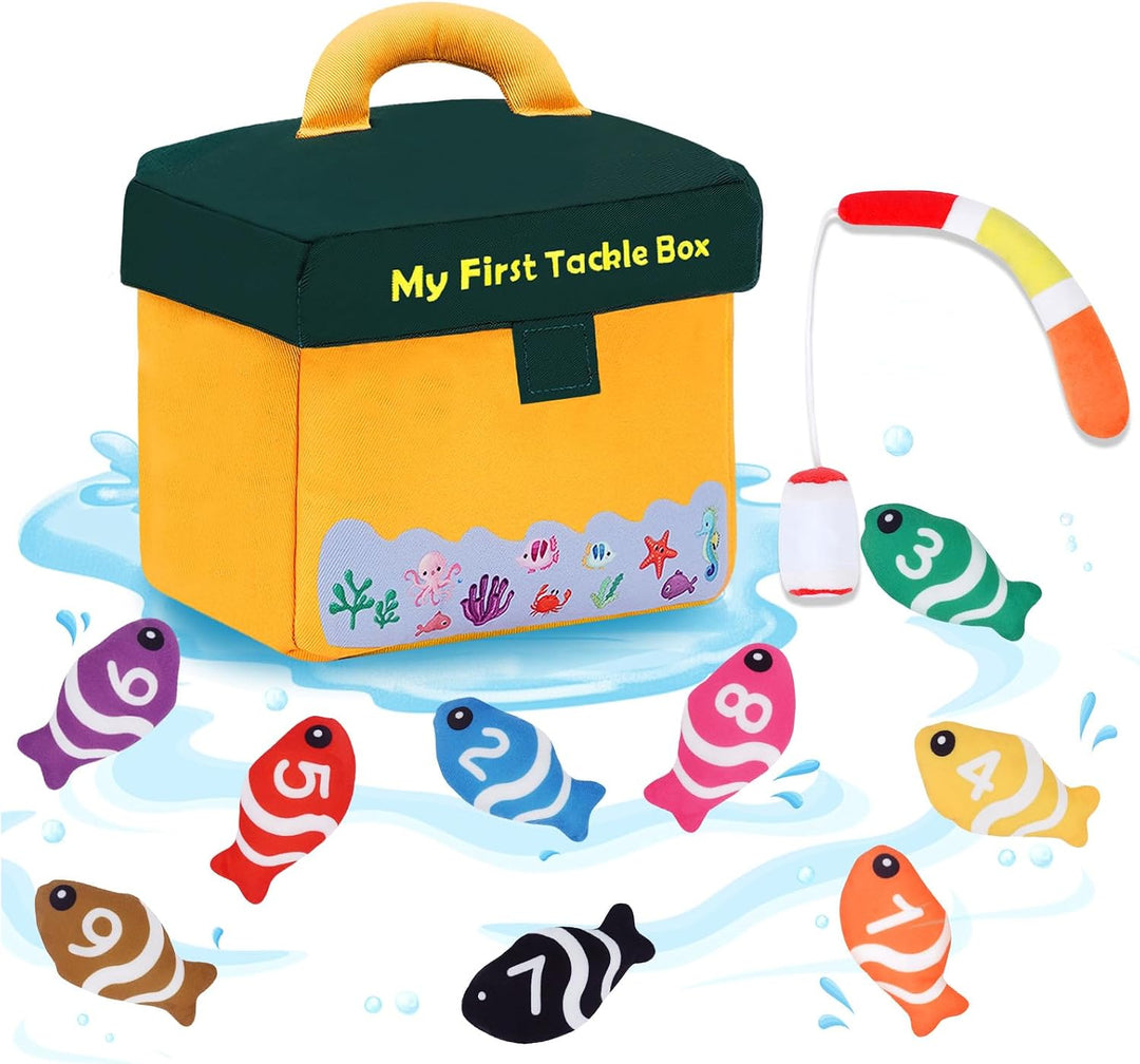 GERBIT My First Tackle Box - Caja de peluche, juguete de pesca para...