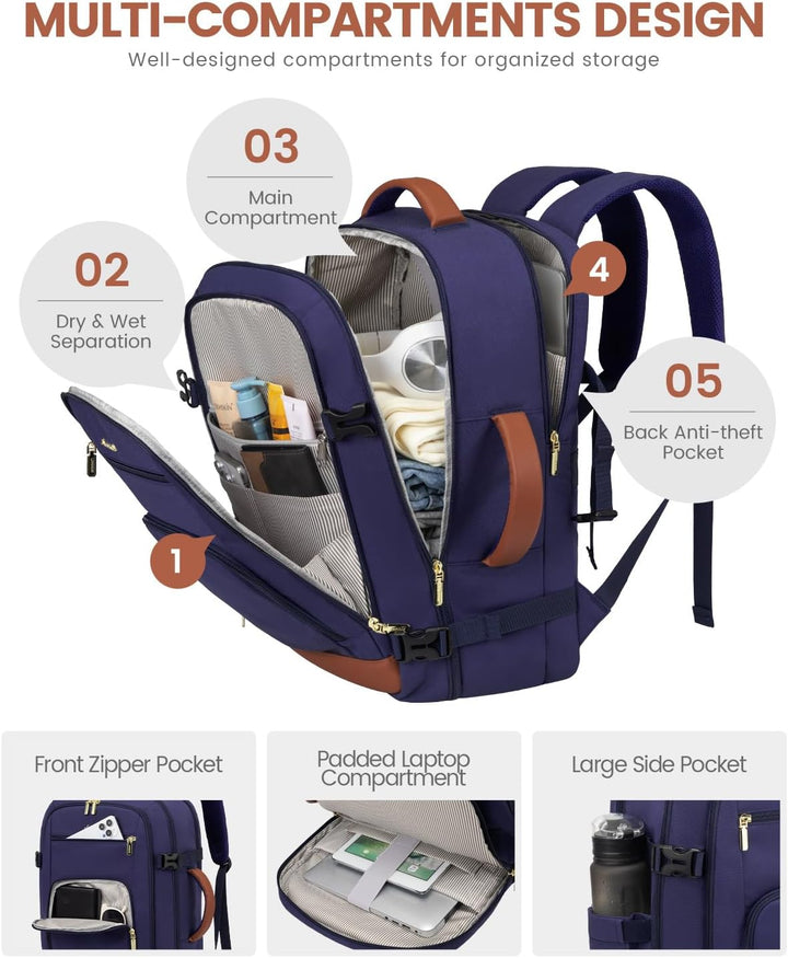 LOVEVOOK Mochila de viaje para mujer y hombre, Mochilas de viaje