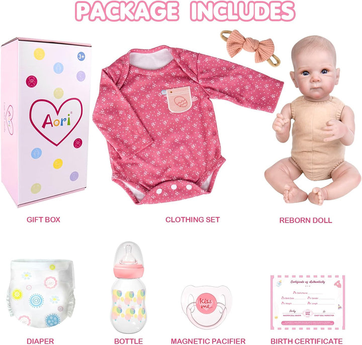 Aori Reborn Baby Dolls Girl - Muñeca de bebé realista como recién n...