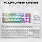 HUO JI Z-99 Teclado mecánico con cable, sonido cremoso, interruptor...