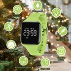 Relojes para niños y niñas, reloj deportivo digital con contador de pasos, podómetro, alarma de vibración, sin aplicación, impermeable, rastreador de fitness, reloj para niños, niñas, adolescentes
