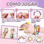 850 cuentas pop – Kit de fabricación de joyas para niñas de 3, 4, 5, 6, 7, 8 años, juguetes de artes y manualidades para niños, collar, pulsera, anillo, banda para el cabello, juego de broches de presión creatividad, regalos de cumpleaños para niños