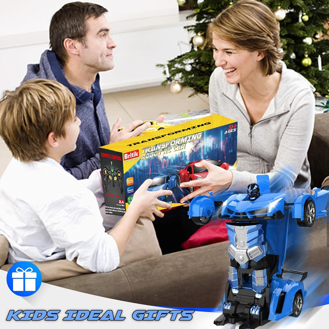 Britik Transform - Coche de juguete a control remoto para niños de...