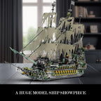 JMBricklayer Set de Construcción de Barco Pirata para Adultos - Modelo de Barco Fantasma el Holandés Errante, 5865 Piezas