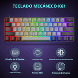BlueFinger Combo de teclado y mouse mecánicos para juegos 60% \u201...