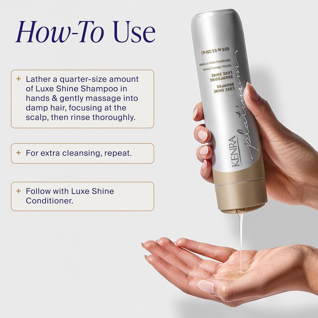 Kenra Platinum Luxe Shine Shampoo | High Shine | Champú suavizante...