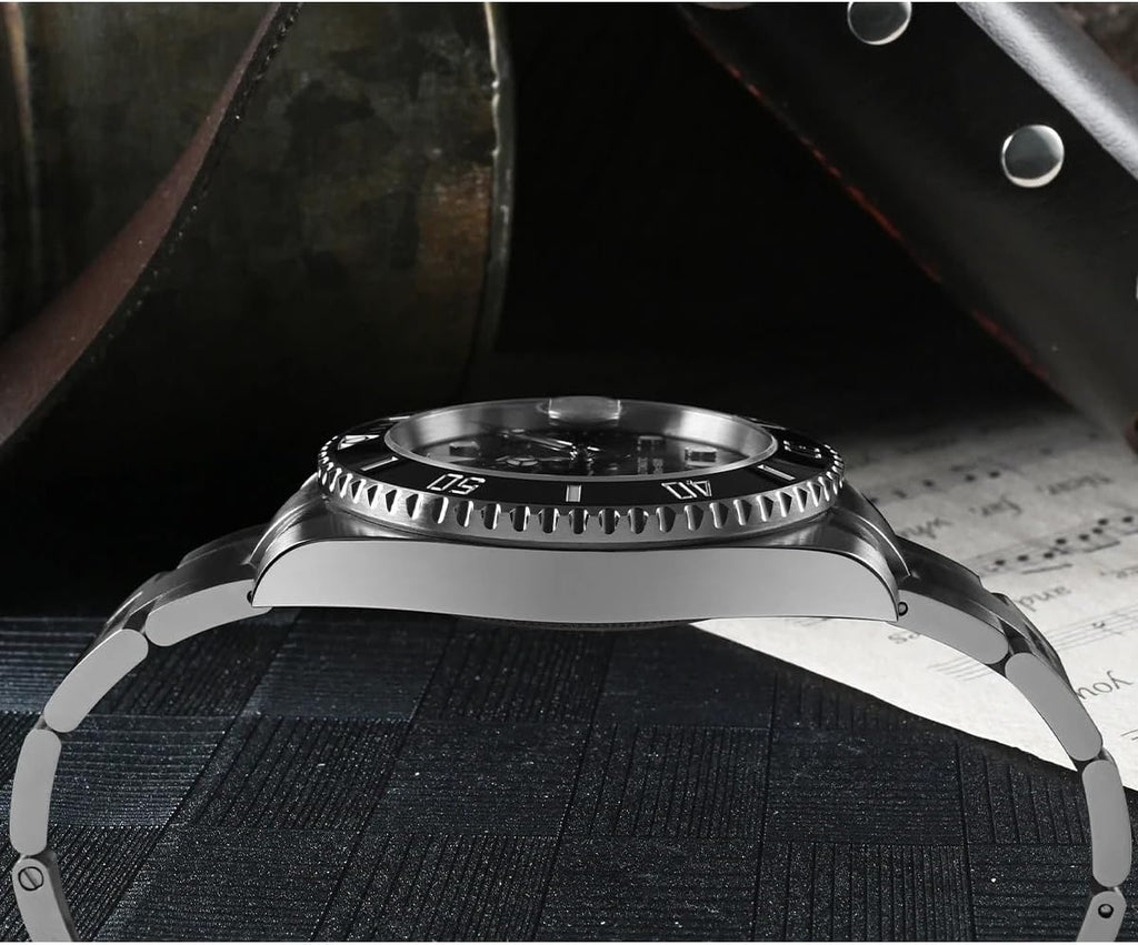 San Martin SN0017G-E - Reloj mecánico automático para hombre, 1.575 pulgadas, 20 bares, reloj de buceo, resistente al agua