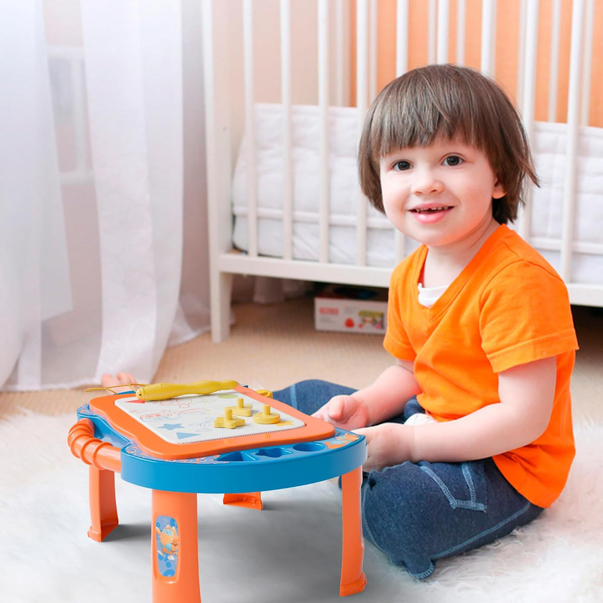 Lollipop Blippi - Tableta de escritura magnética para niños, juguetes ideales para bebés y niños pequeños, tablero de dibujo magnético con soportes, bolígrafo y sellos, juguetes de aprendizaje