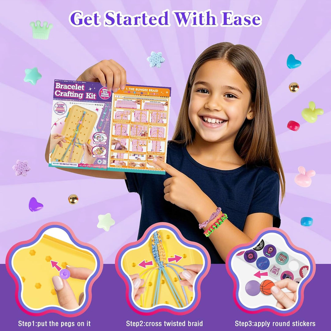 Kit de fabricación de pulseras de la amistad con caja de almacenami...