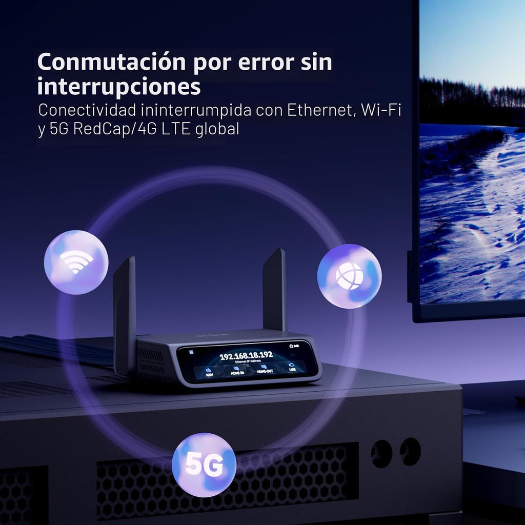 GL.iNet Comet 5G Redcap GL-RM10RC Remote KVM 4K HDMI Pantalla táctil Wi-Fi