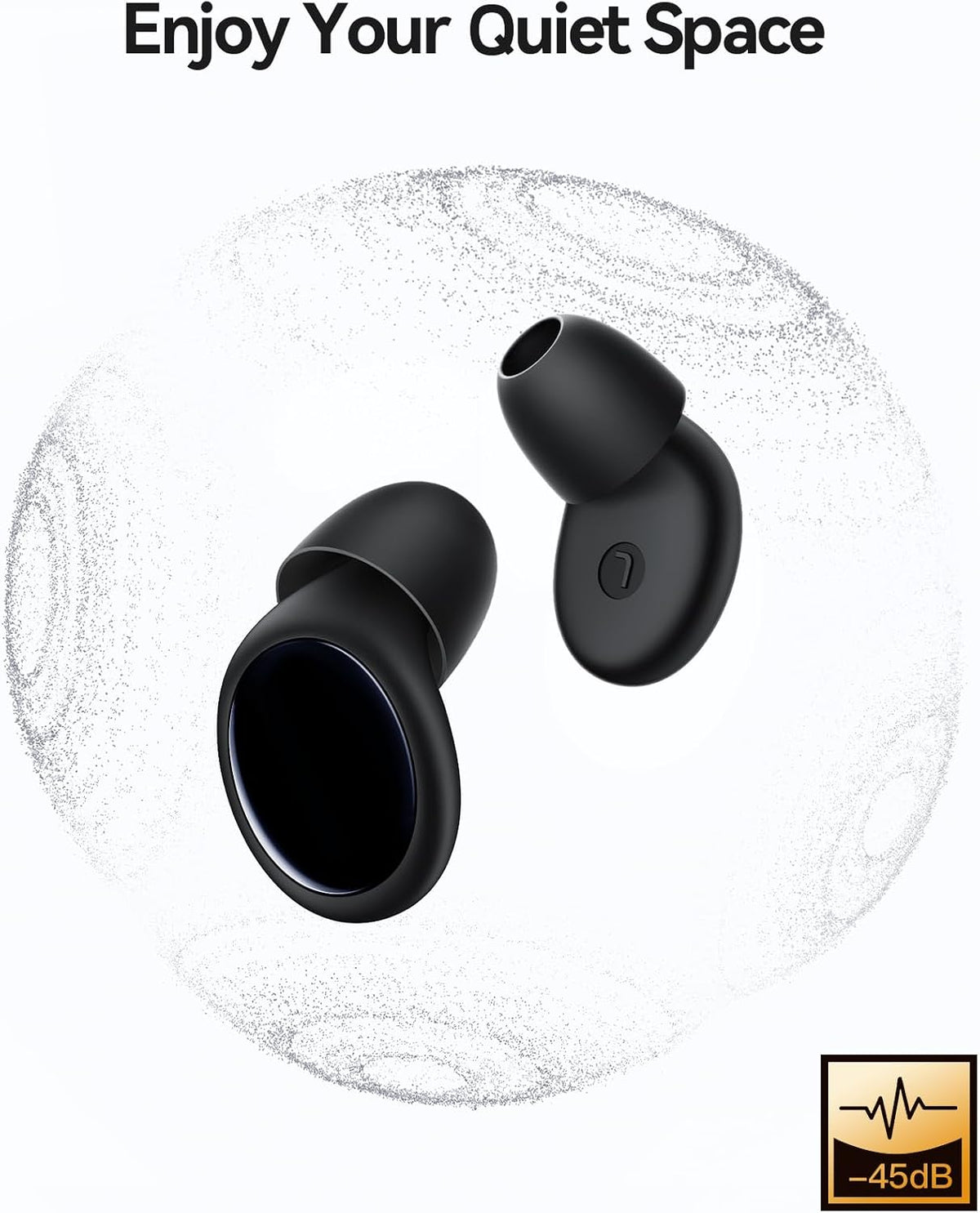 Tapones para los oídos de silicona suave de 45 dB para dormir