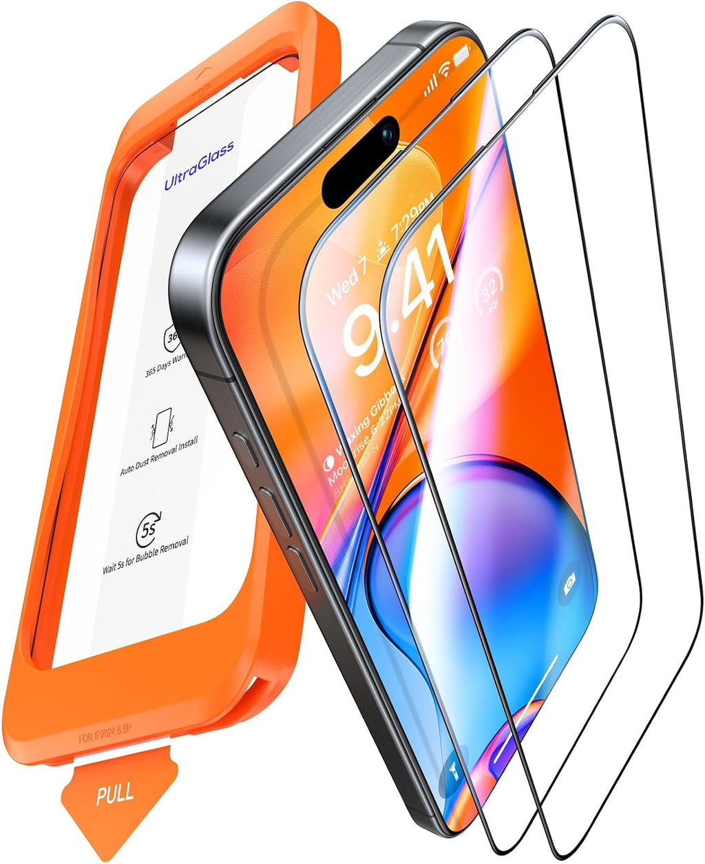 UltraGlass Top 9H+ Armor - Protector de pantalla para iPhone 17 Pro, 2 unidades